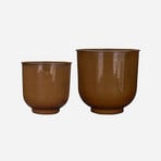 HDCove Flower Pot, Brown, Metal, Set of 2 - House Doctor