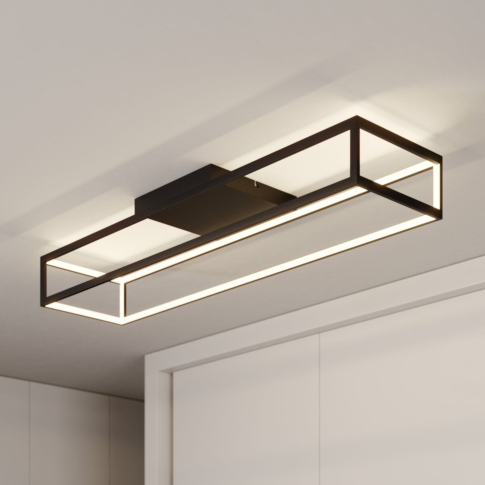 verkoudheid uitgebreid Regulatie Lucande Byrana LED plafondlamp, rechthoekig | Lampen24.be