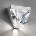 Fabbian Tripla - Candeeiro de parede Crystal LED, alumínio