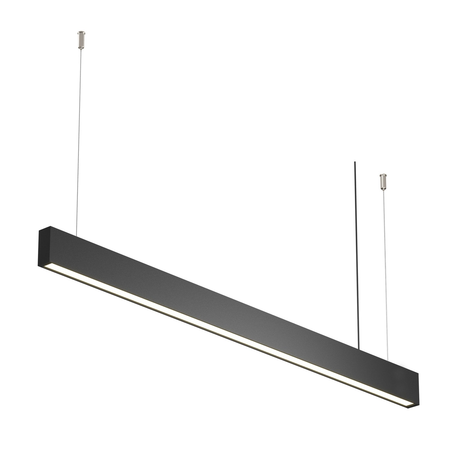 Lampă suspendată LED Maytoni Basis, negru, CCT, lungime 112,5 cm