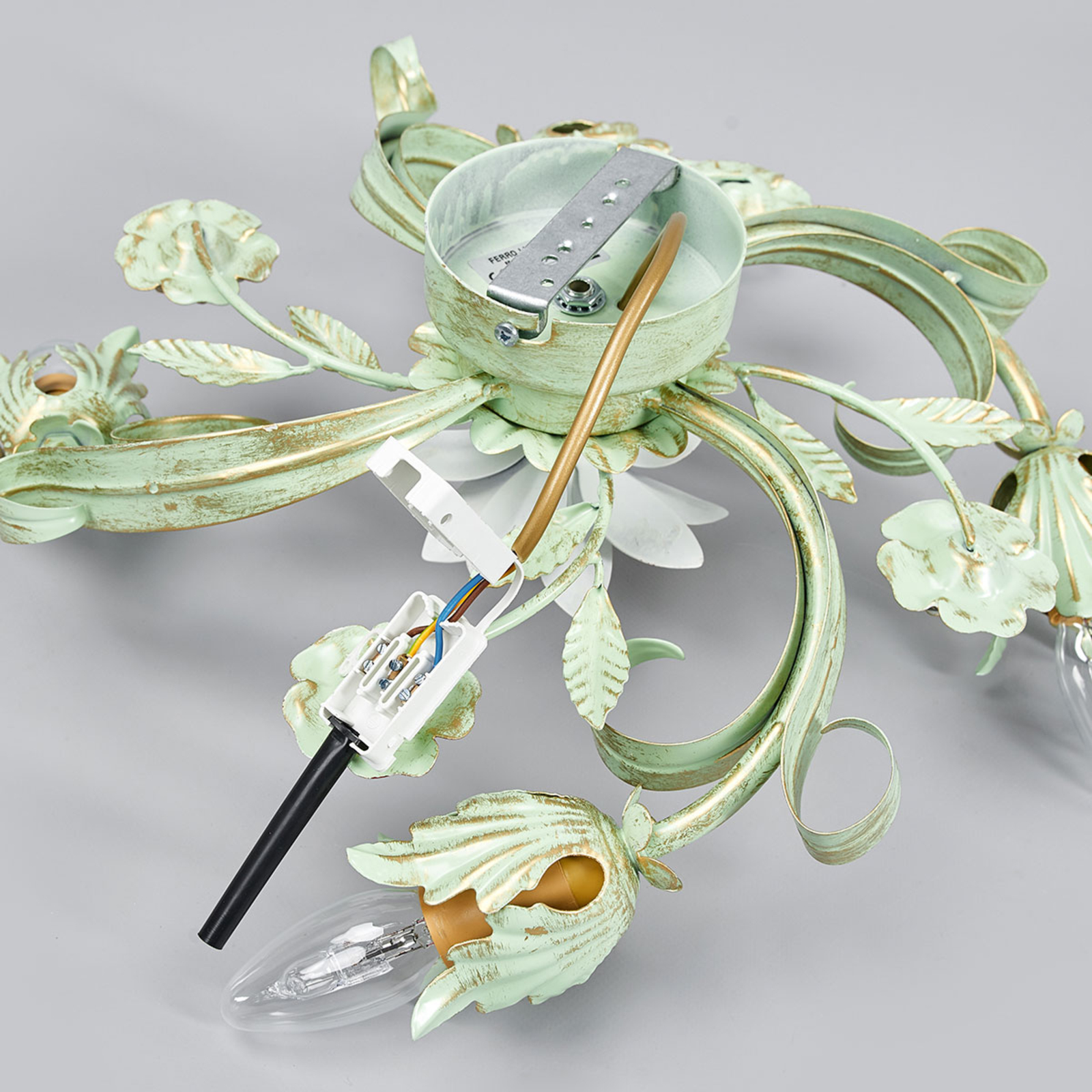 Aplique florentino Tulipe, 4 luces Lampara.es