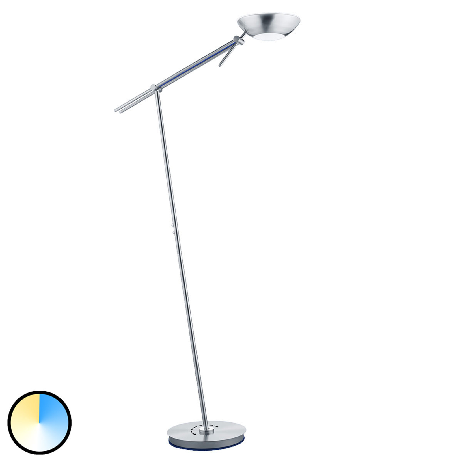B-Leuchten Reus floor lamp, adjustable, for Living / Dining Room, metal, acrylic, 42 W, energy efficiency: A++, H: 178 cm