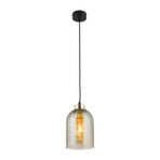 Satipo glass pendant light, 1-bulb, amber