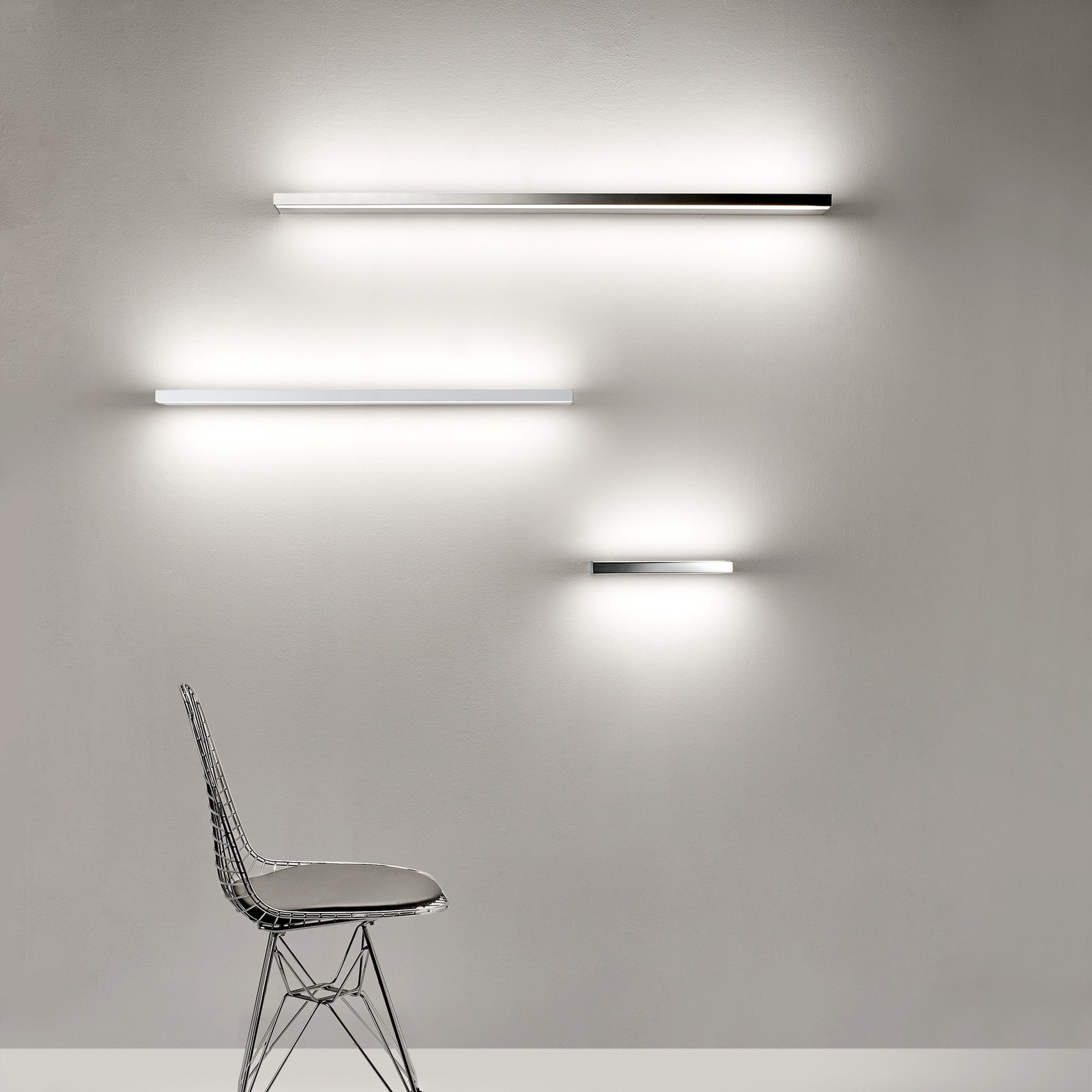 LED bathroom wall light Prim, IP20, 60 cm, chrome