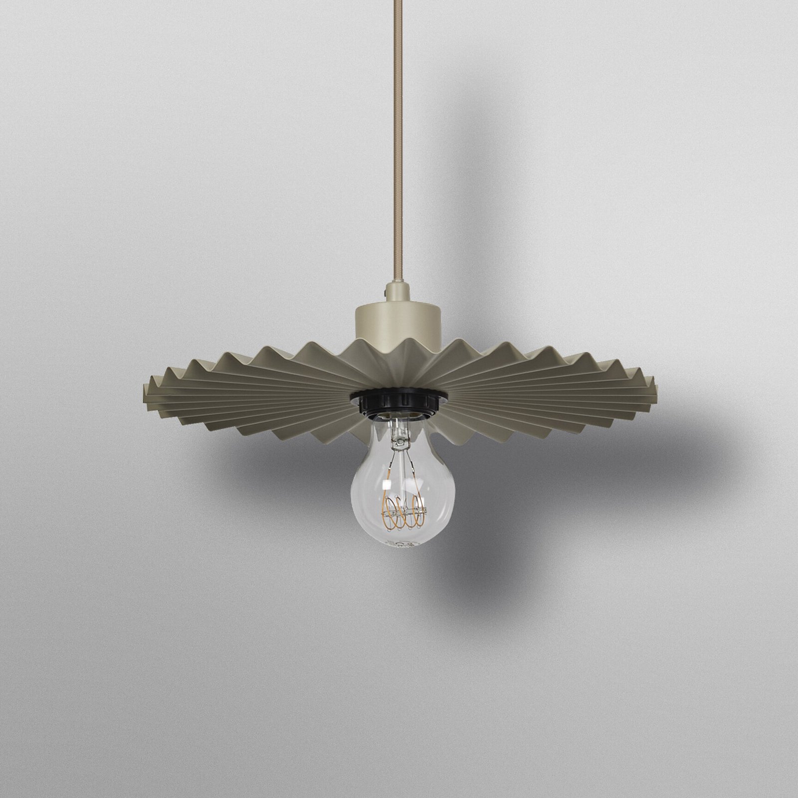 Suspension OSRAM Decor Plissee, beige, acier, E27