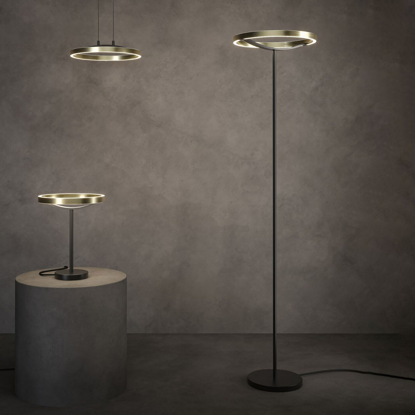 Lampada LED da pavimento Paulmann Melira, nera/dorata, altezza 157 cm Lampada LED da pavimento Paulmann Melira, nera/dorata, altezza 157 cm