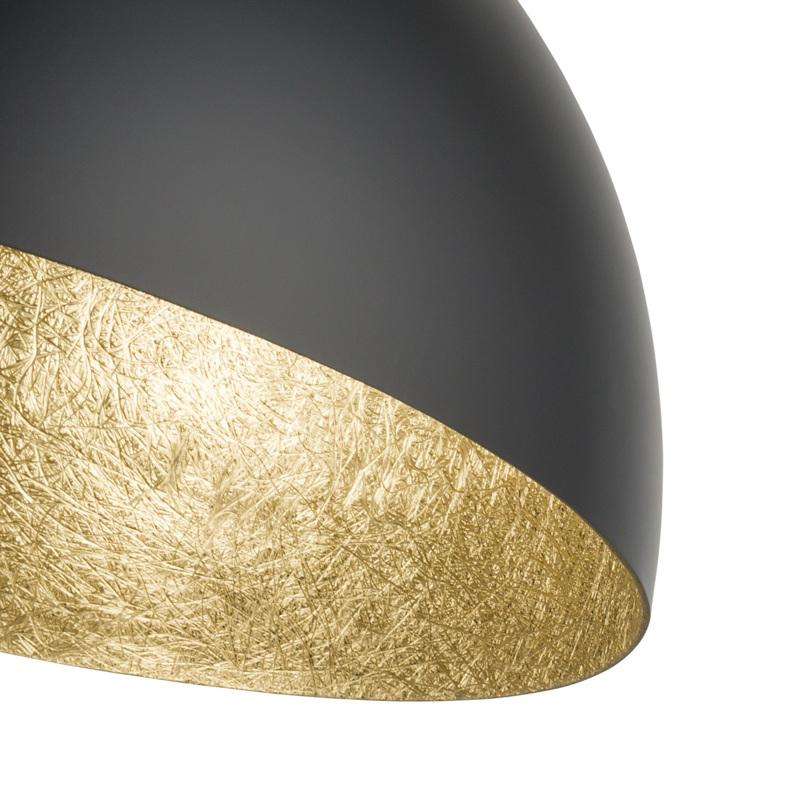 Stropné svietidlo Sfera, Ø 35 cm, čierna/zlatá