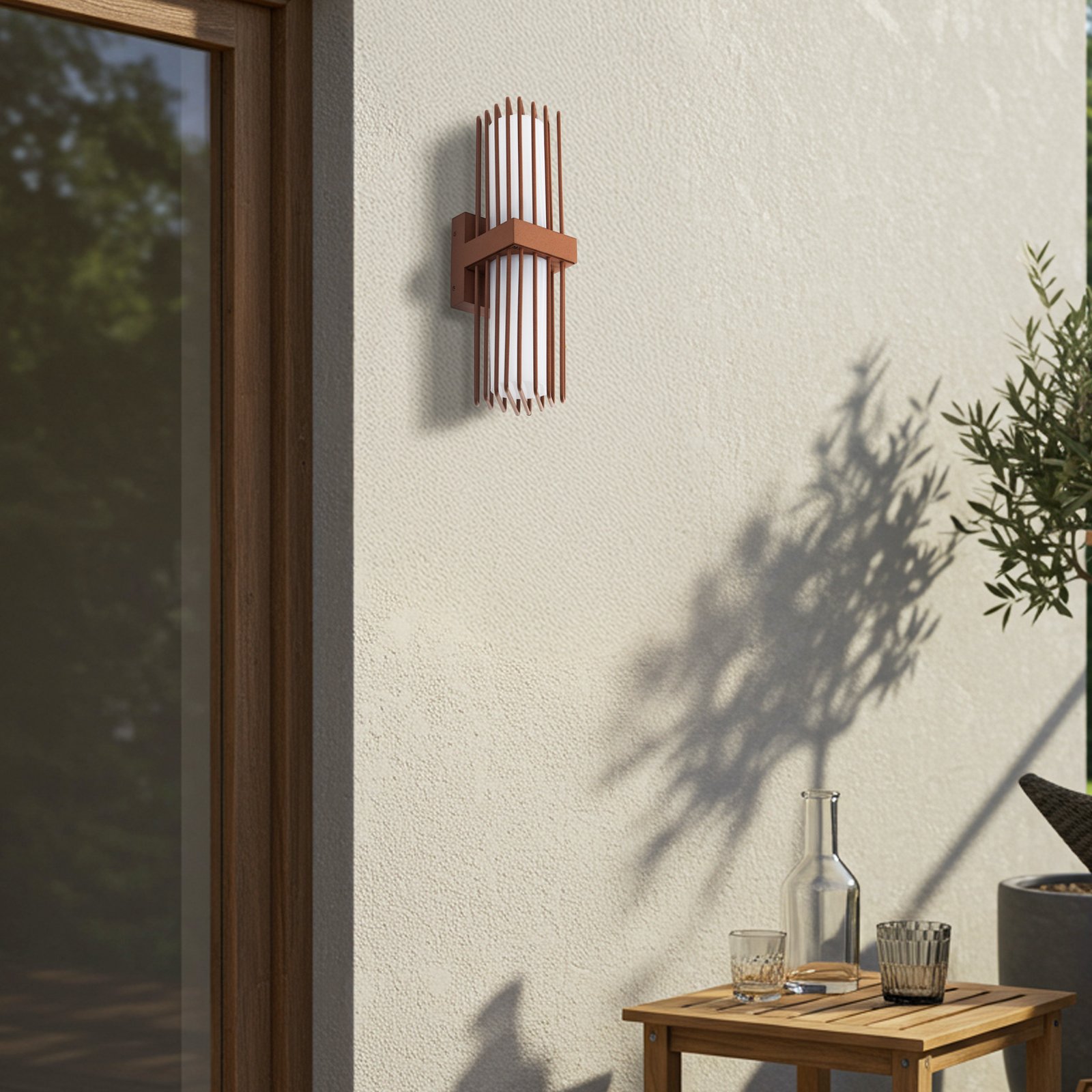 Applique d'extérieur Chandan, à 2 lampes, rouille, E27, IP54 - Lucande Applique d'extérieur Chandan, à 2 lampes, rouille, E27, IP54 - Lucande