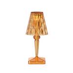 Kartell LED table lamp Battery, orange pastel, IP54