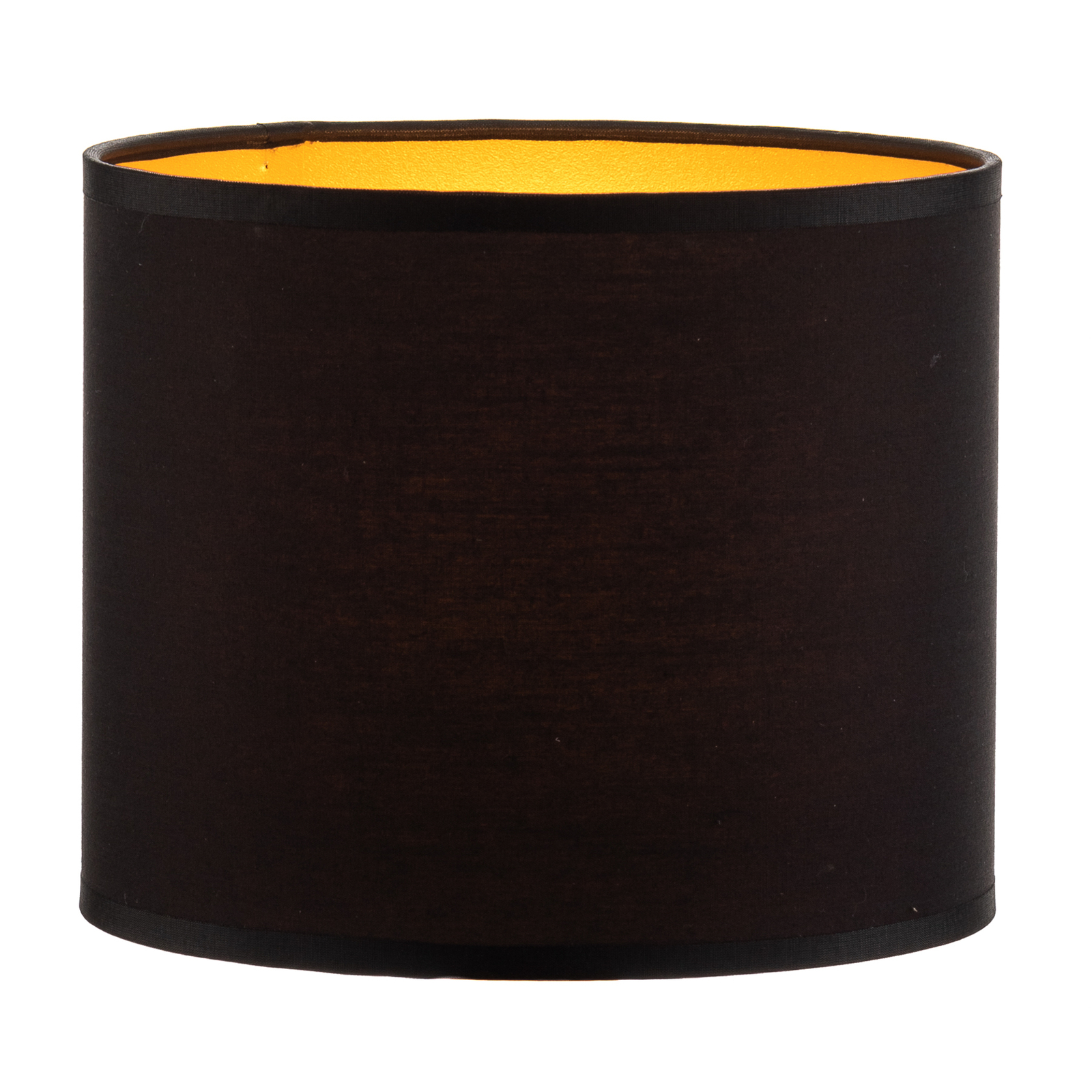 Lampshade Soho, black/gold, textile, Ø 18 cm