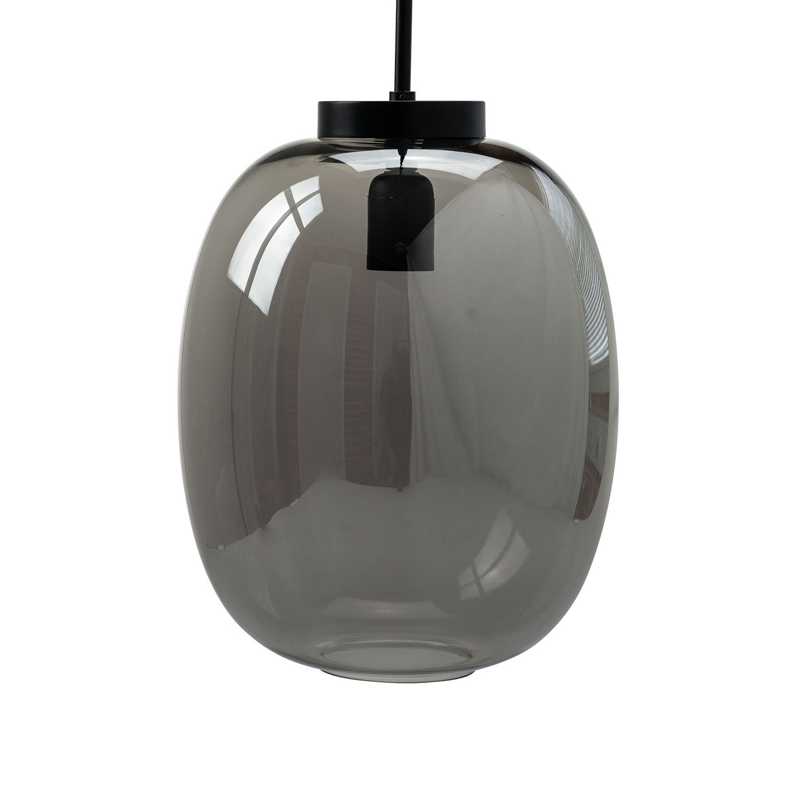 Dyberg Larsen DL39 susp. Ø 25cm gri fumuriu/negru