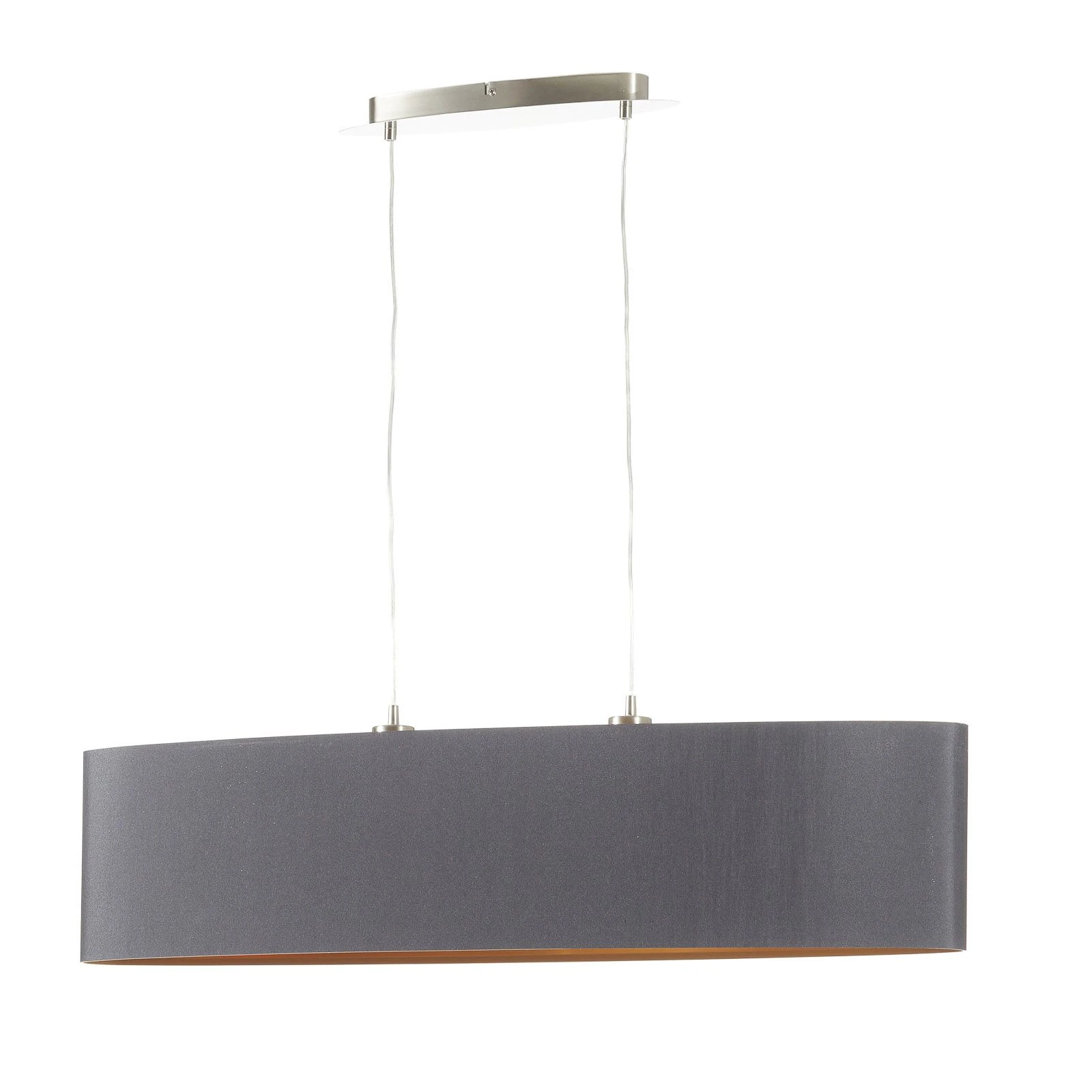 Lámpara colgante textil Lecio, dorado-negro