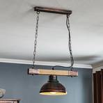 Hanglamp Hakon 1-lamp roestbruin Naturel hout