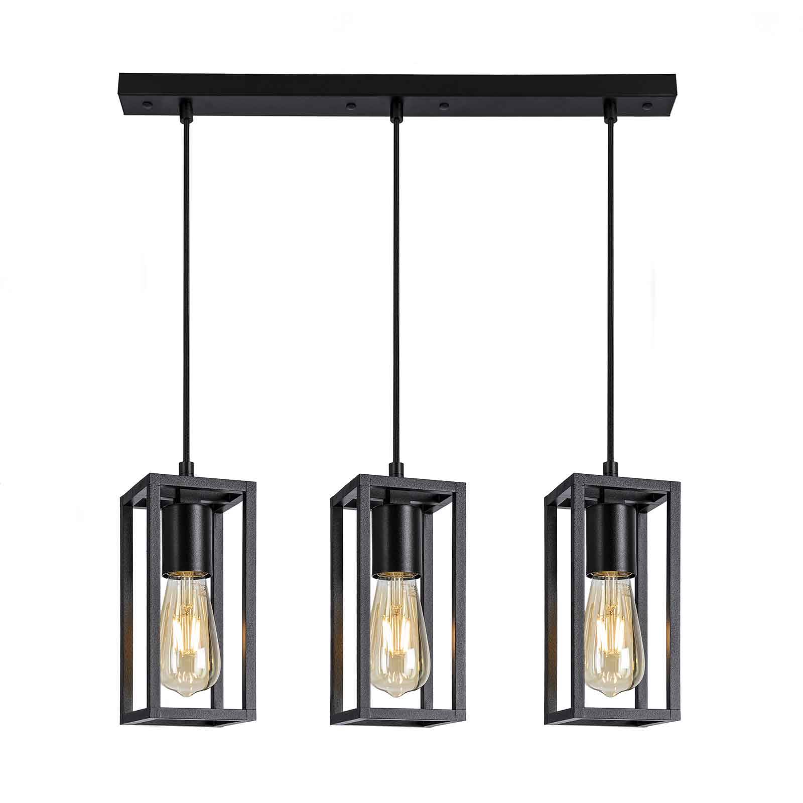 Hanglamp Cubic³ 3378, 3-lamps, zwart