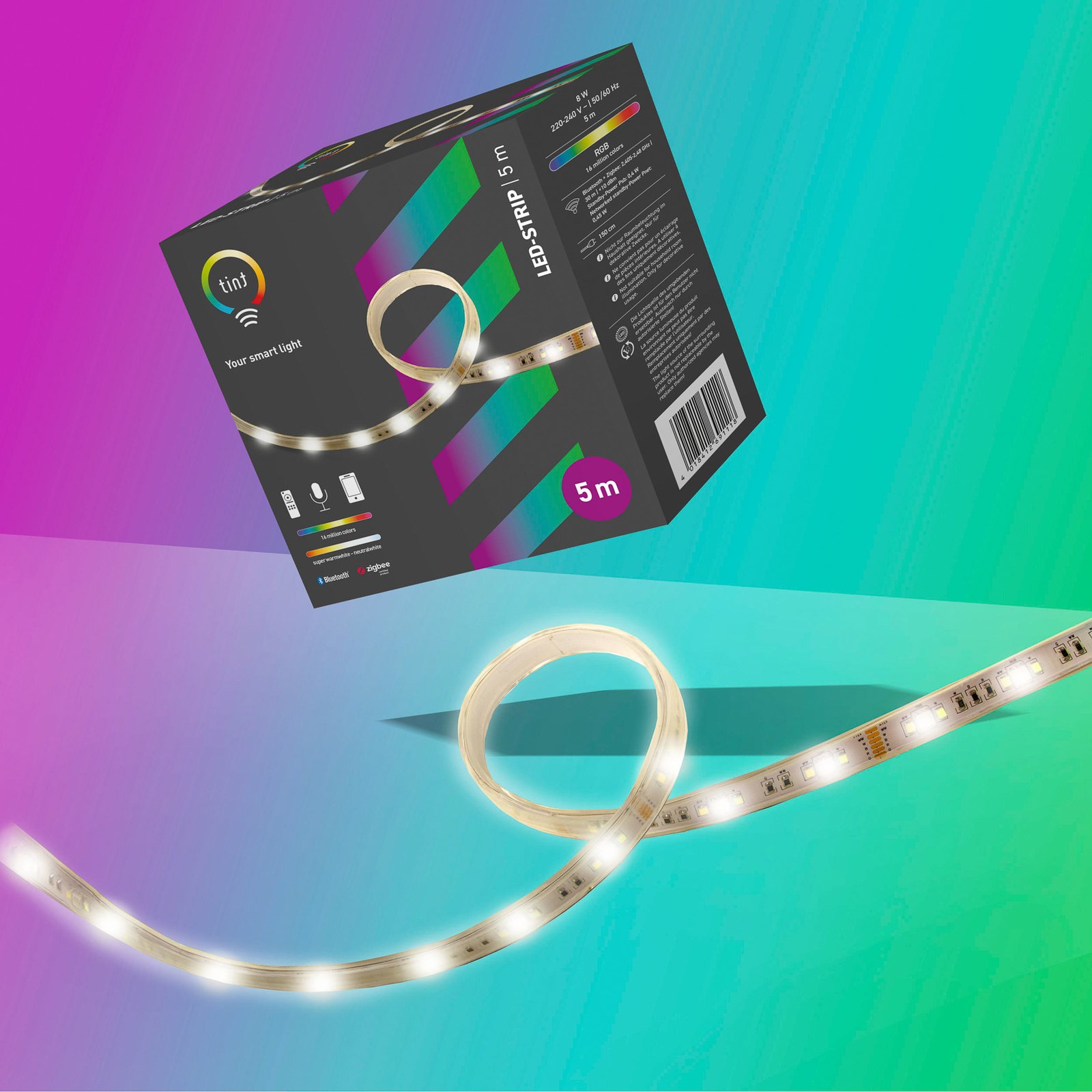 Müller Licht tint LED strip wit+kleur 5 m ZigBee Bluetooth