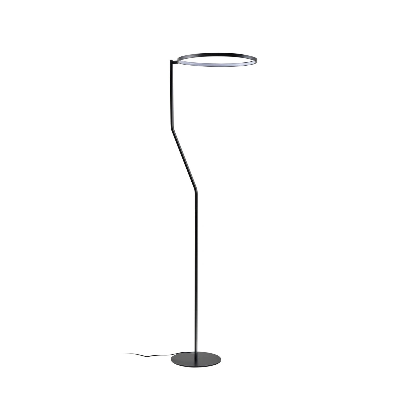Lindby LED-gulvlampe Rayon, sort, metal, højde 150,3 cm