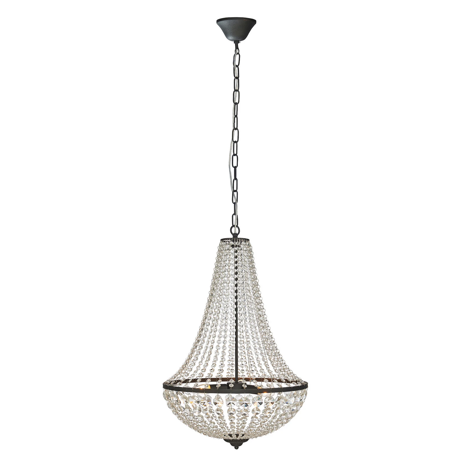 Kroonluchter GRÄNSÖ, zwart, IP20, Ø 50 cm