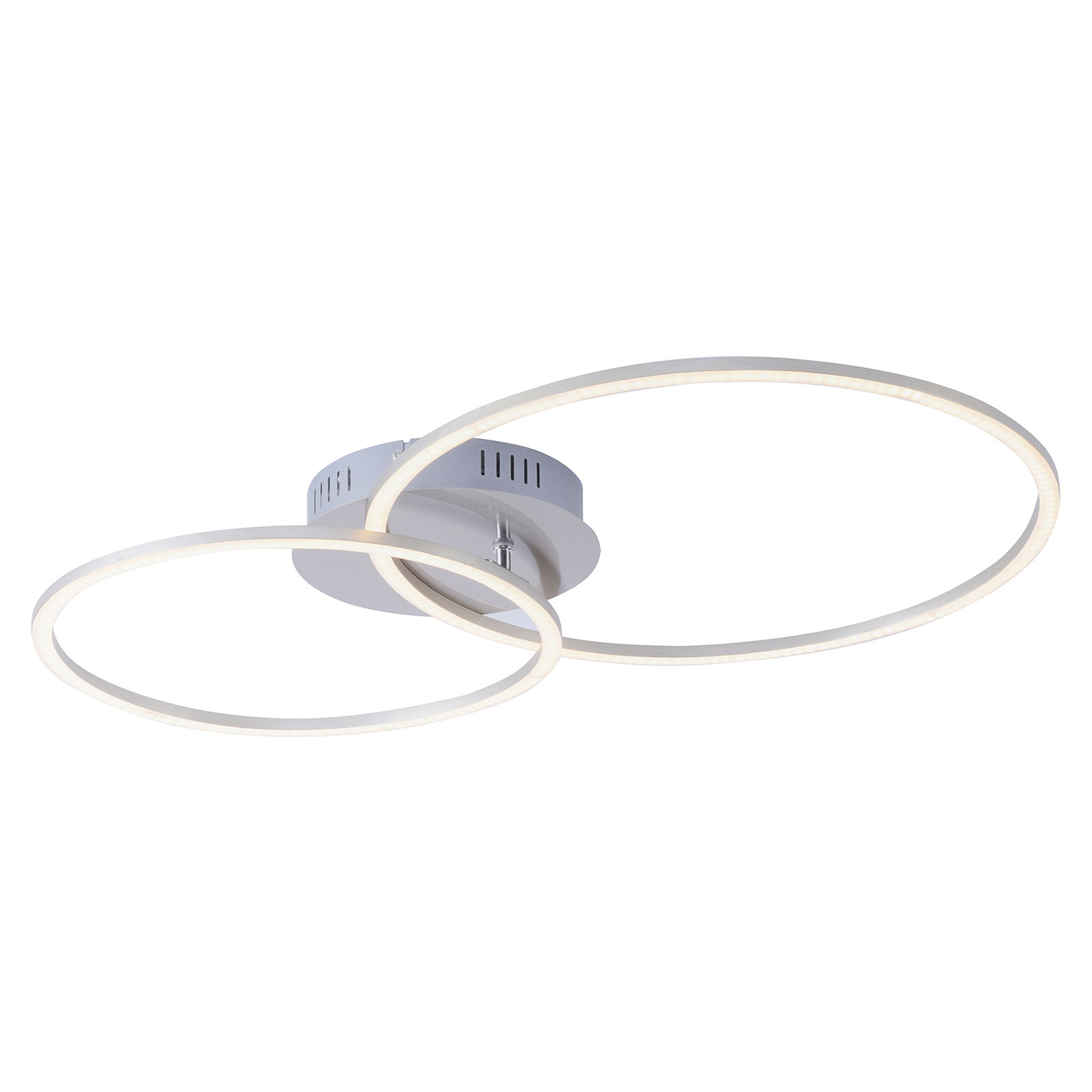 Ivanka LED ceiling light, two rings, dimmable