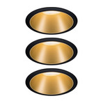 Paulmann Cole LED-Spotlight in Goldoptik, 3er-Set