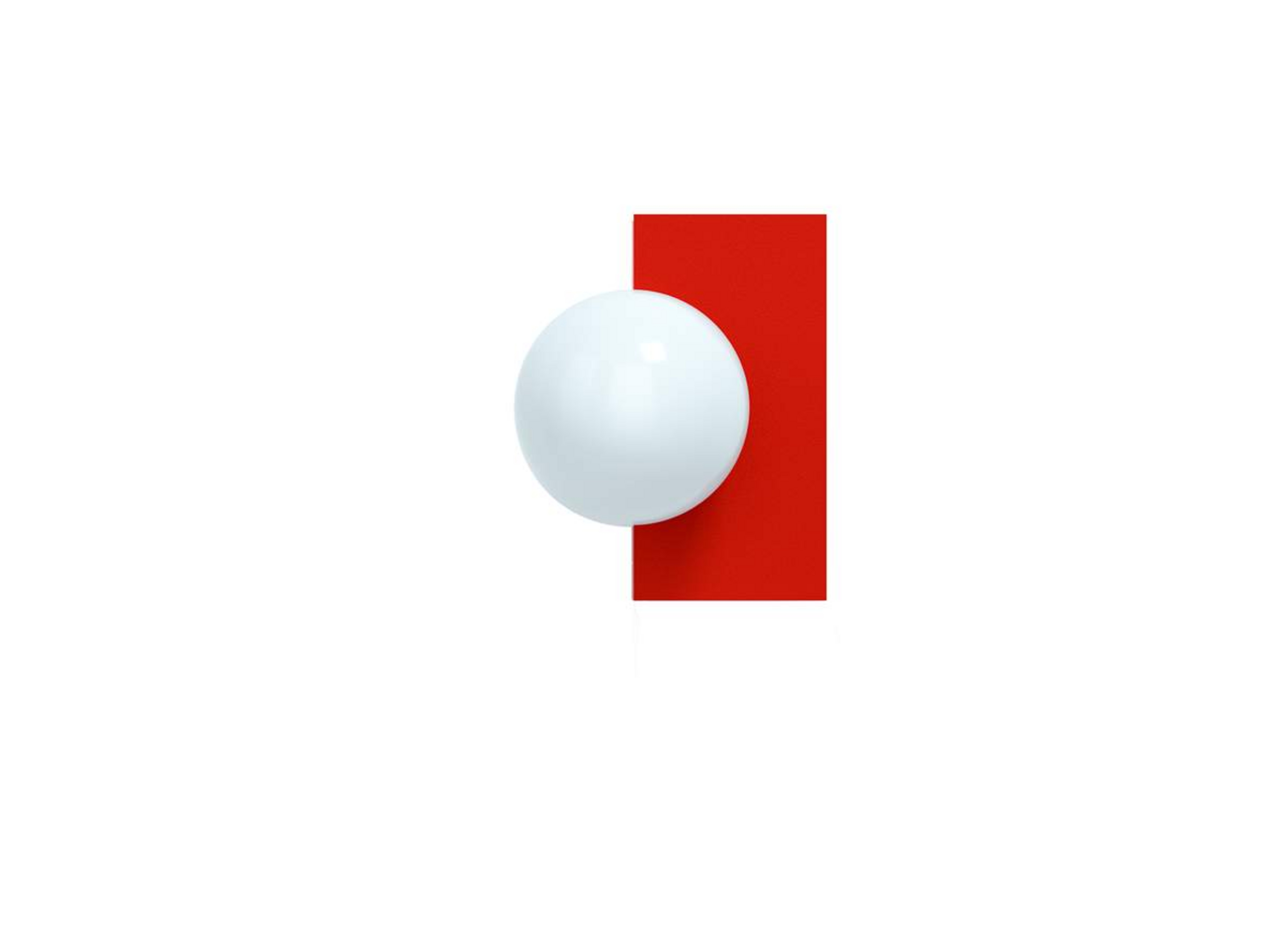 Candy Little Rectangle S Wandleuchte, rot - Swedish Ninja