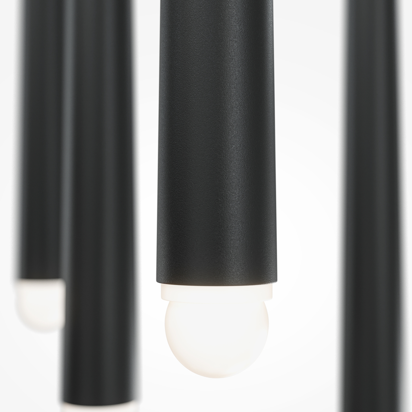 Maytoni Cascade LED pendant light, black, 5-bulb