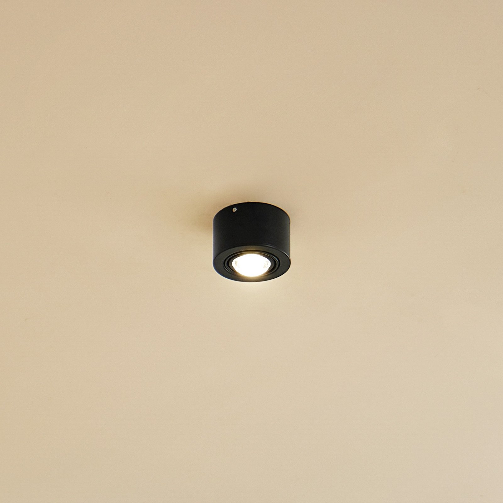 Lindby Downlight Jyla 1 bec negru mat GX53 - Camera de zi / sufragerie - Modern - Metal