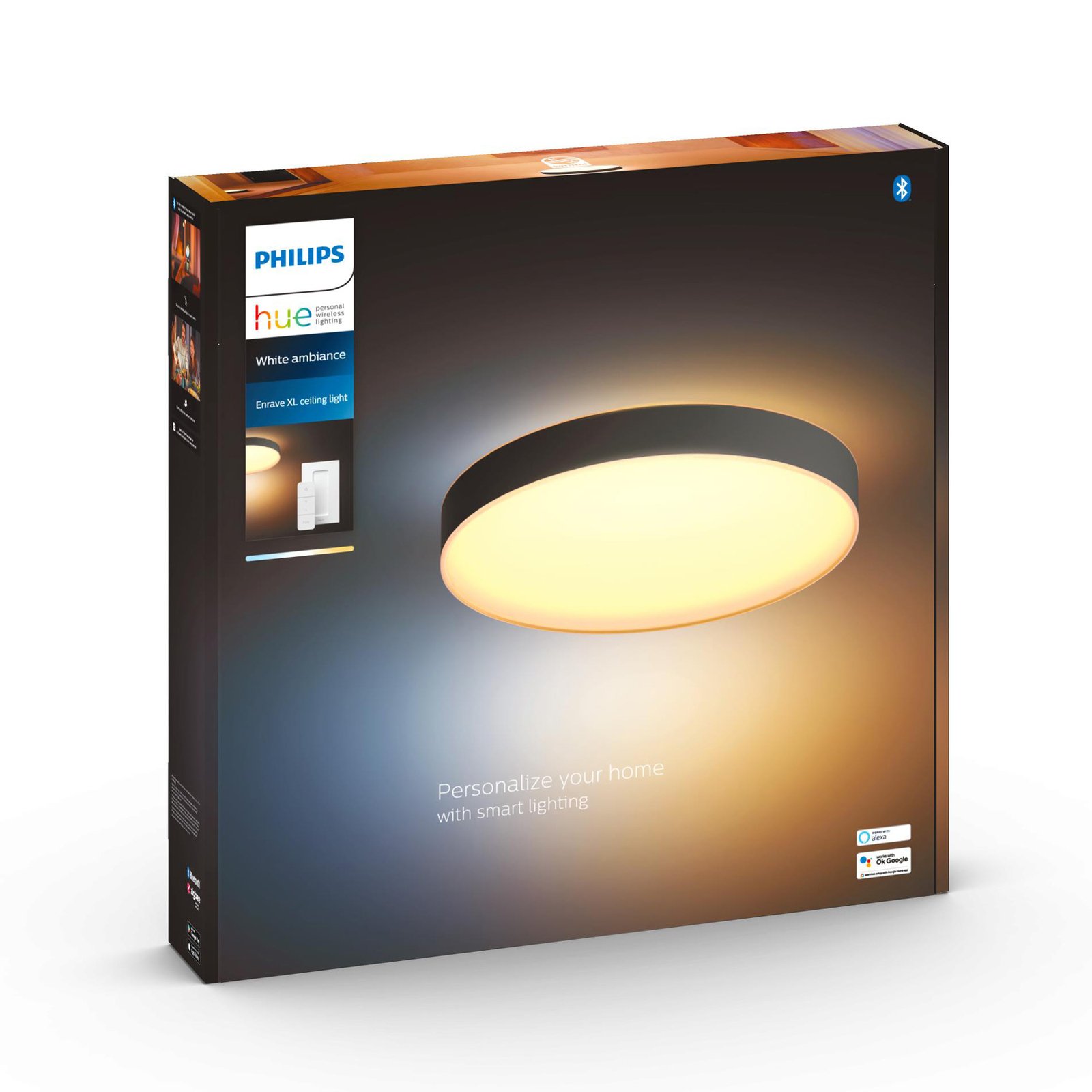 Philips Hue Enrave LED-kattovalaisin 55.1cm musta