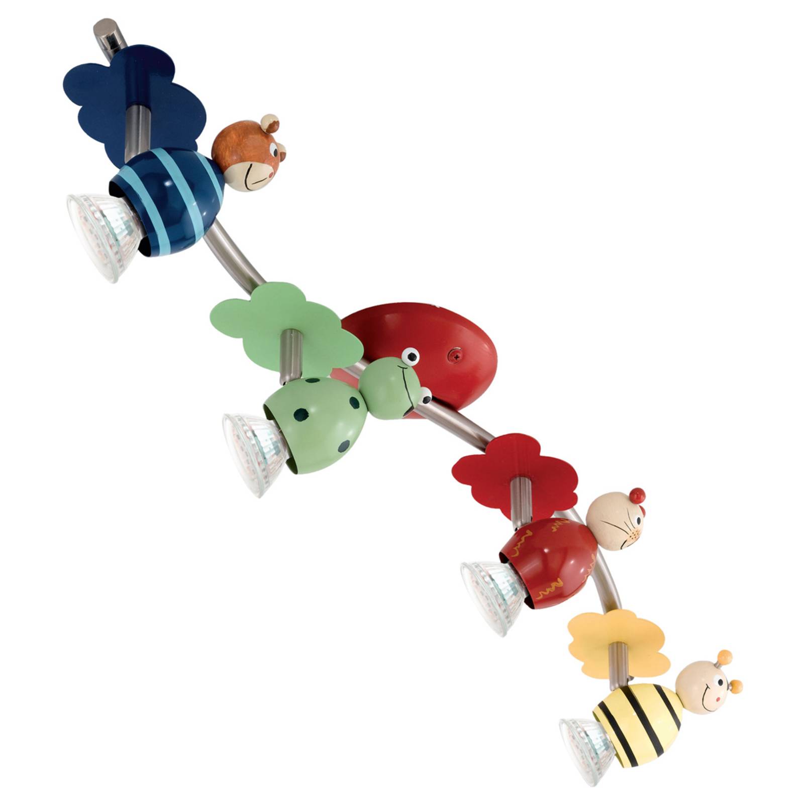 Eglo Faretto LED soffitto Taya, stanze bambini. 4 luci