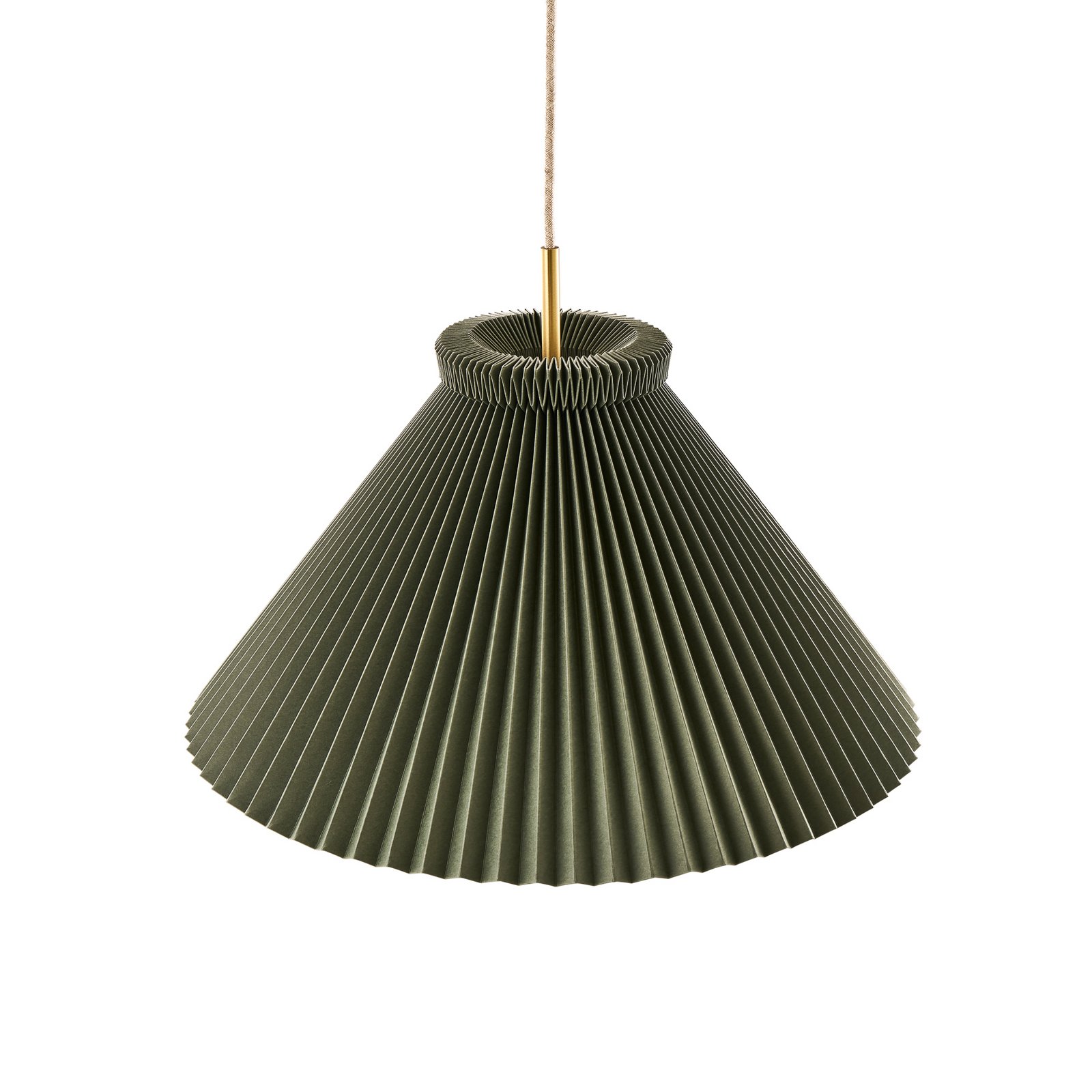LE KLINT Hängeleuchte Model 1, moosgrün, Papier, Ø 44 cm