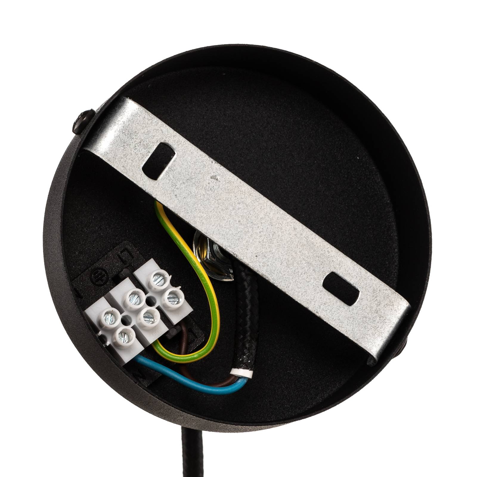 Żyrandol Lima Opalowe szkło czarne 3-punktowa wiązka