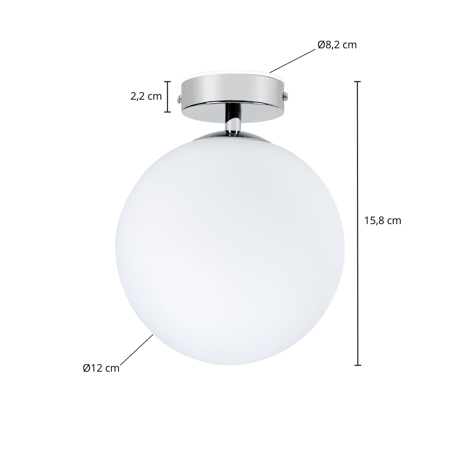 Arcchio Maviris plafoniera LED bagno, sfera, 12 cm