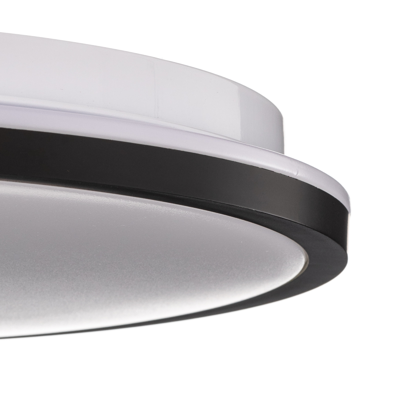 LED ceiling lamp Lana, backlit effect Ø28 black