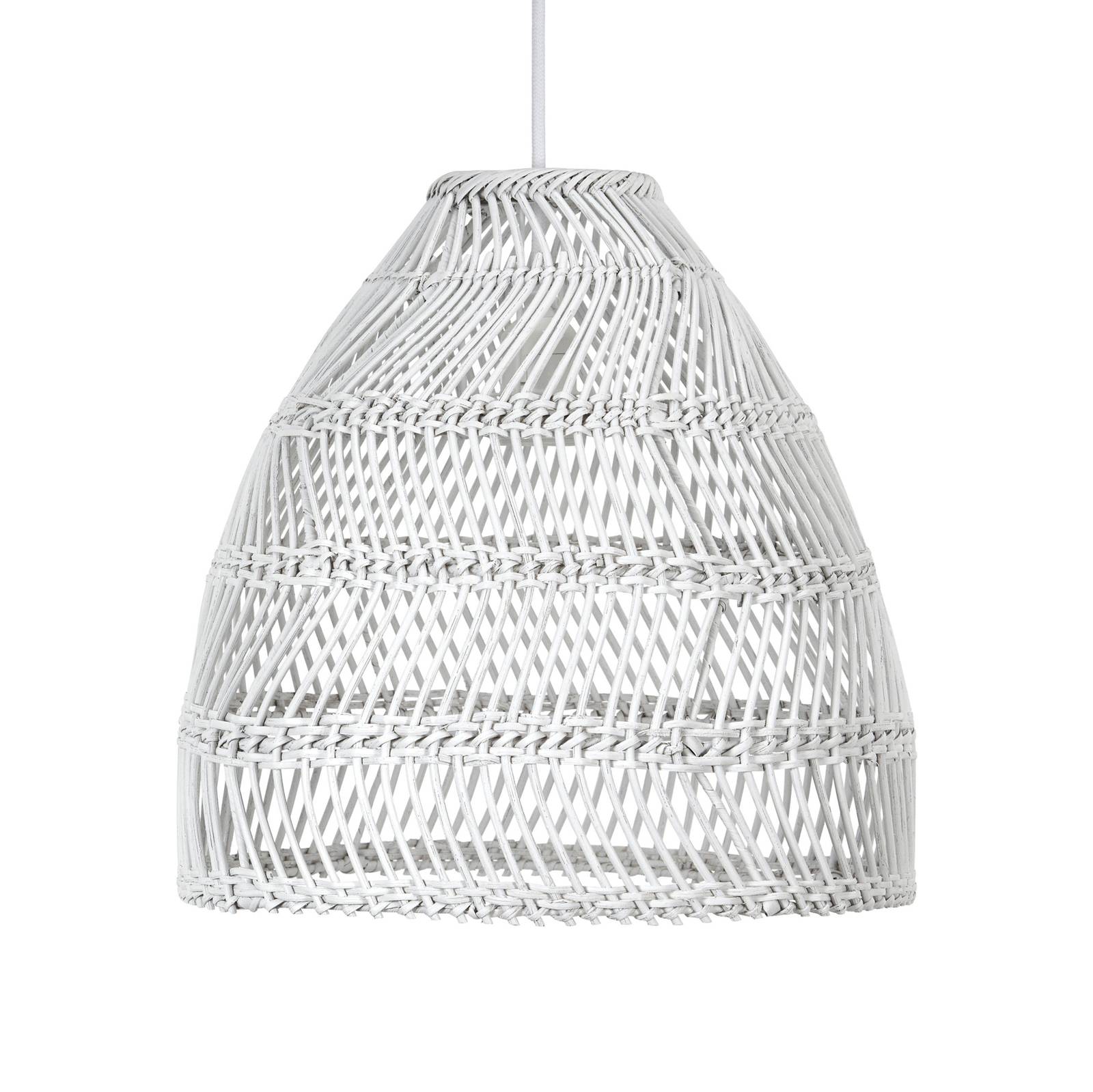 PR Home Hängeleuchte, Maja Outdoor, Ø 53 cm, weiß, Rattan günstig online kaufen