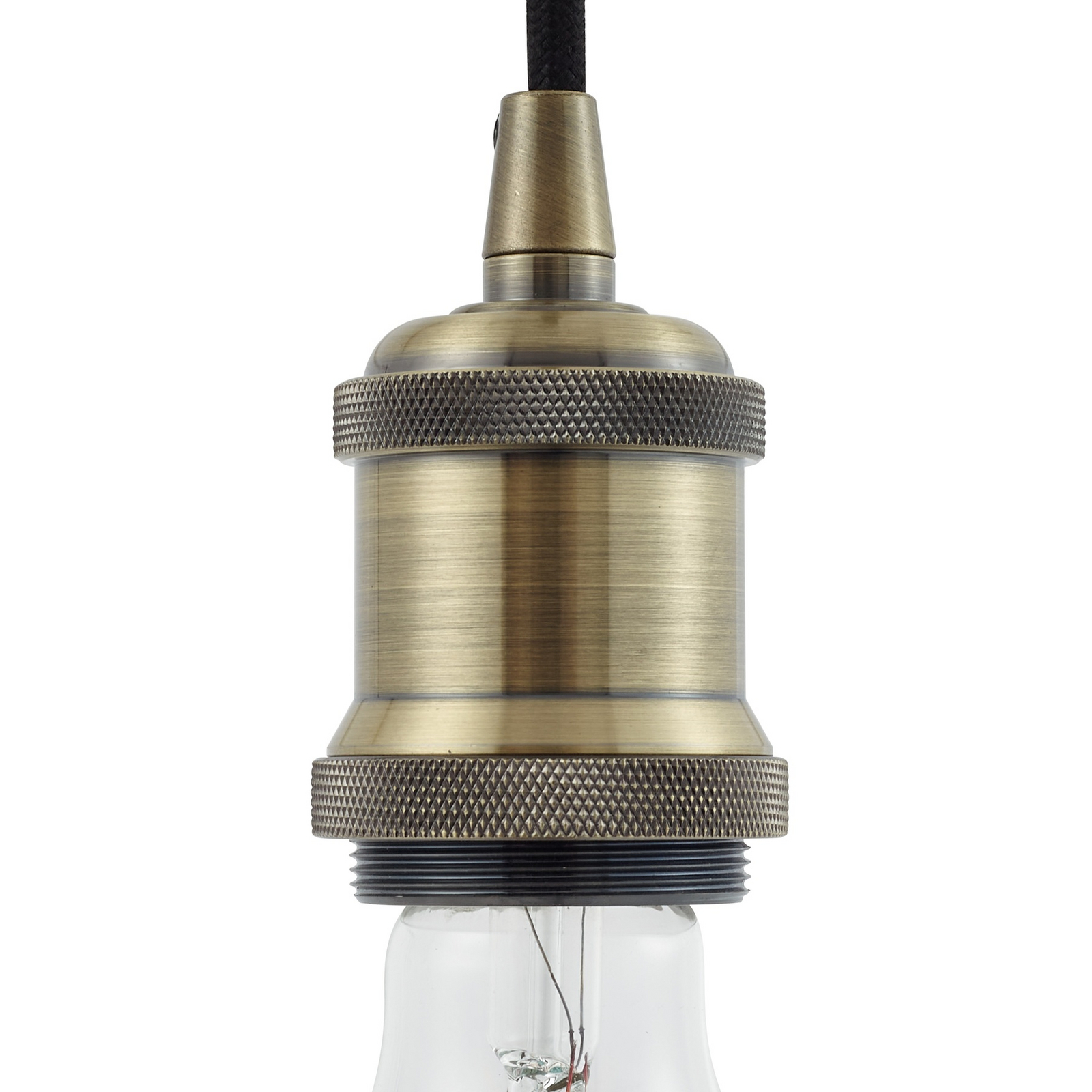 Hattie pendant light, E27 socket, Ø 5 cm, brass, metal - Lindby