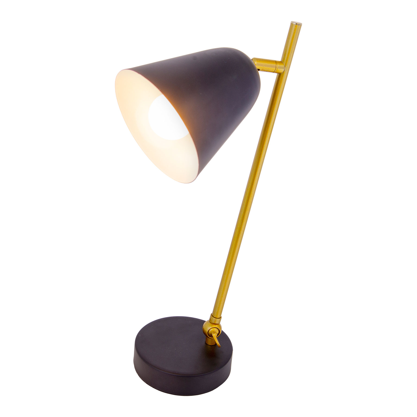 Stolní lampa Triton v černé a zlaté barvě