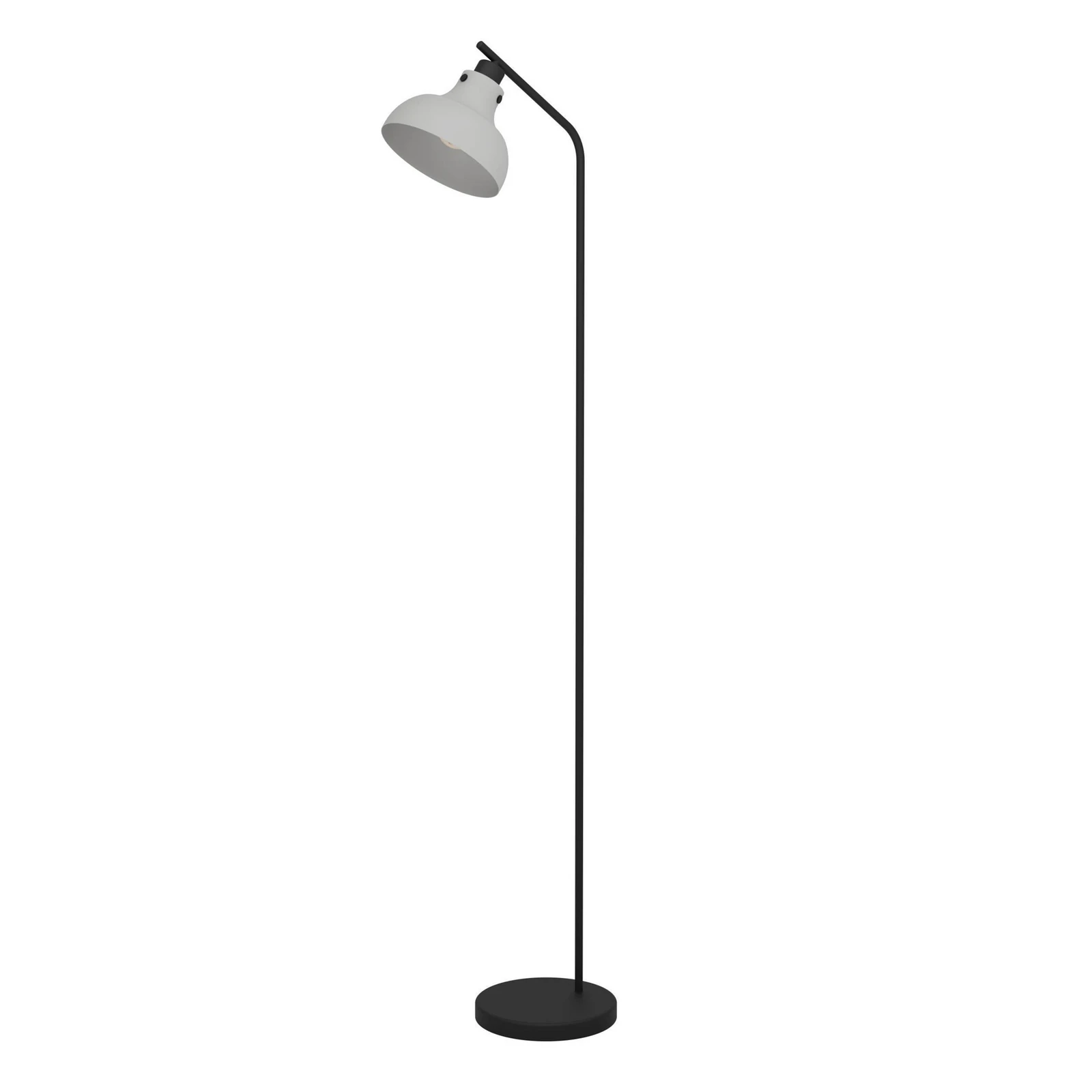 Stojací lampa Matlock, výška 158 cm, šedá/černá
