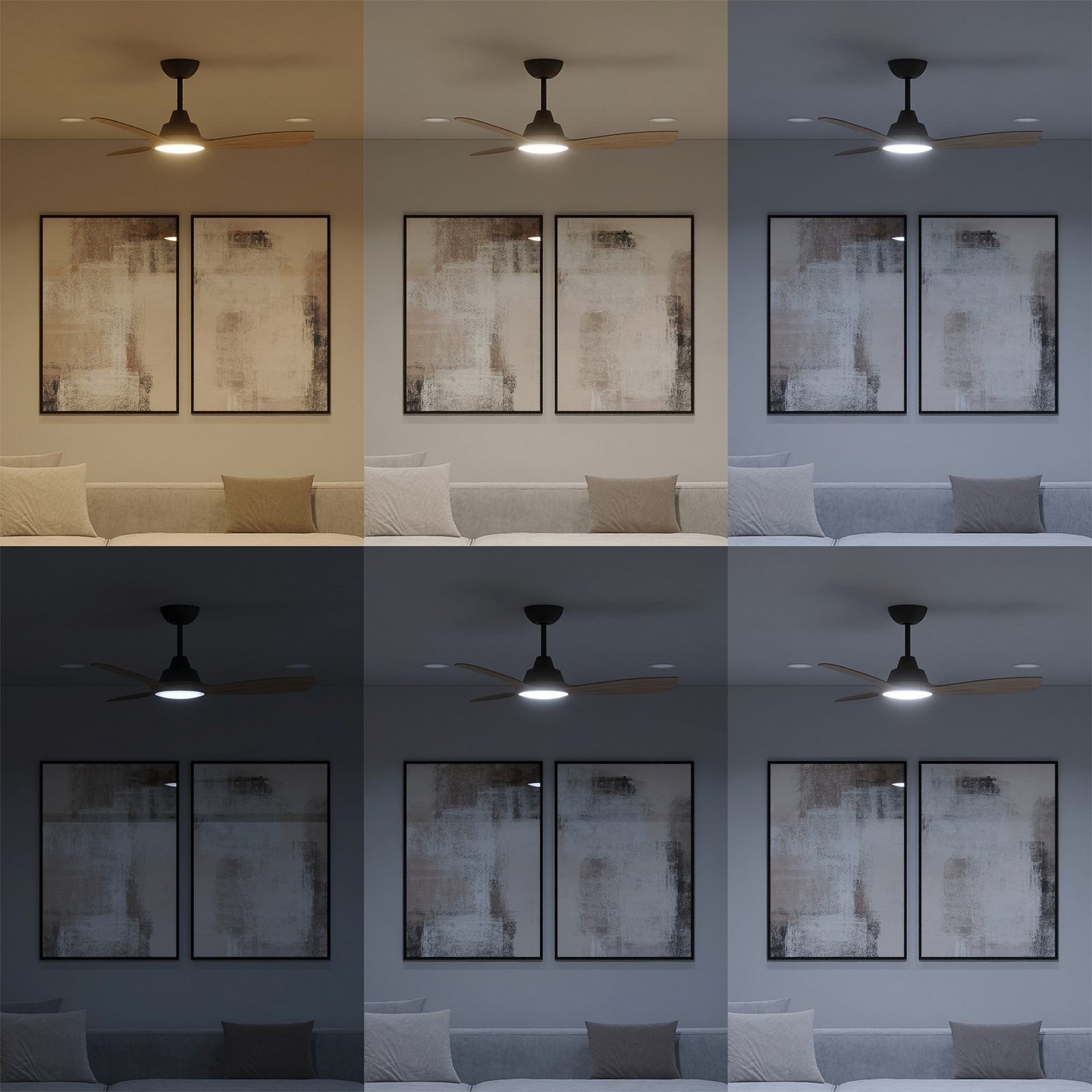 Wentylator LED Philips Olas, średnica 106 cm, brązowo-czarny, CCT
