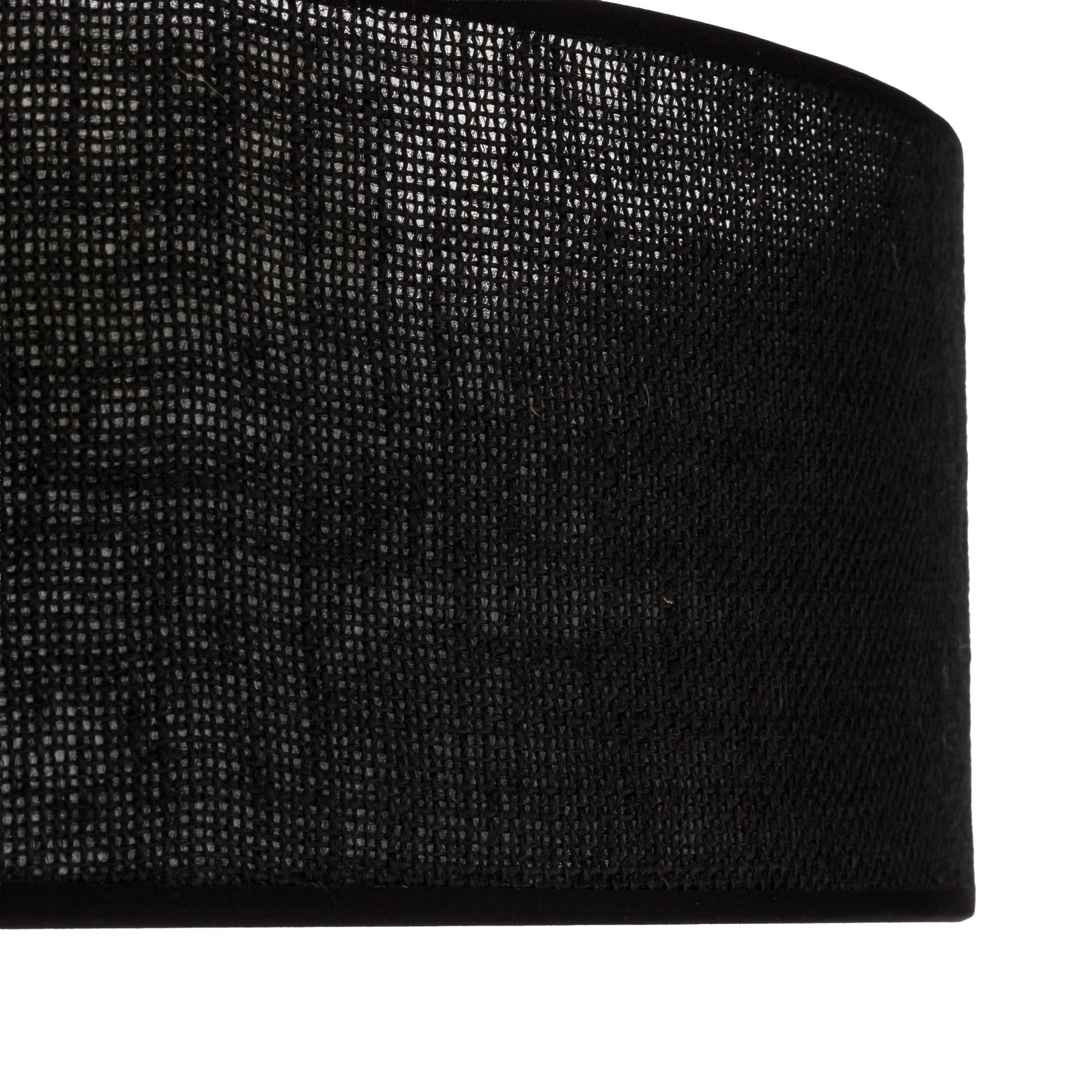 Plafoniera Marshall, nera, rattan, Ø 50 cm, E27