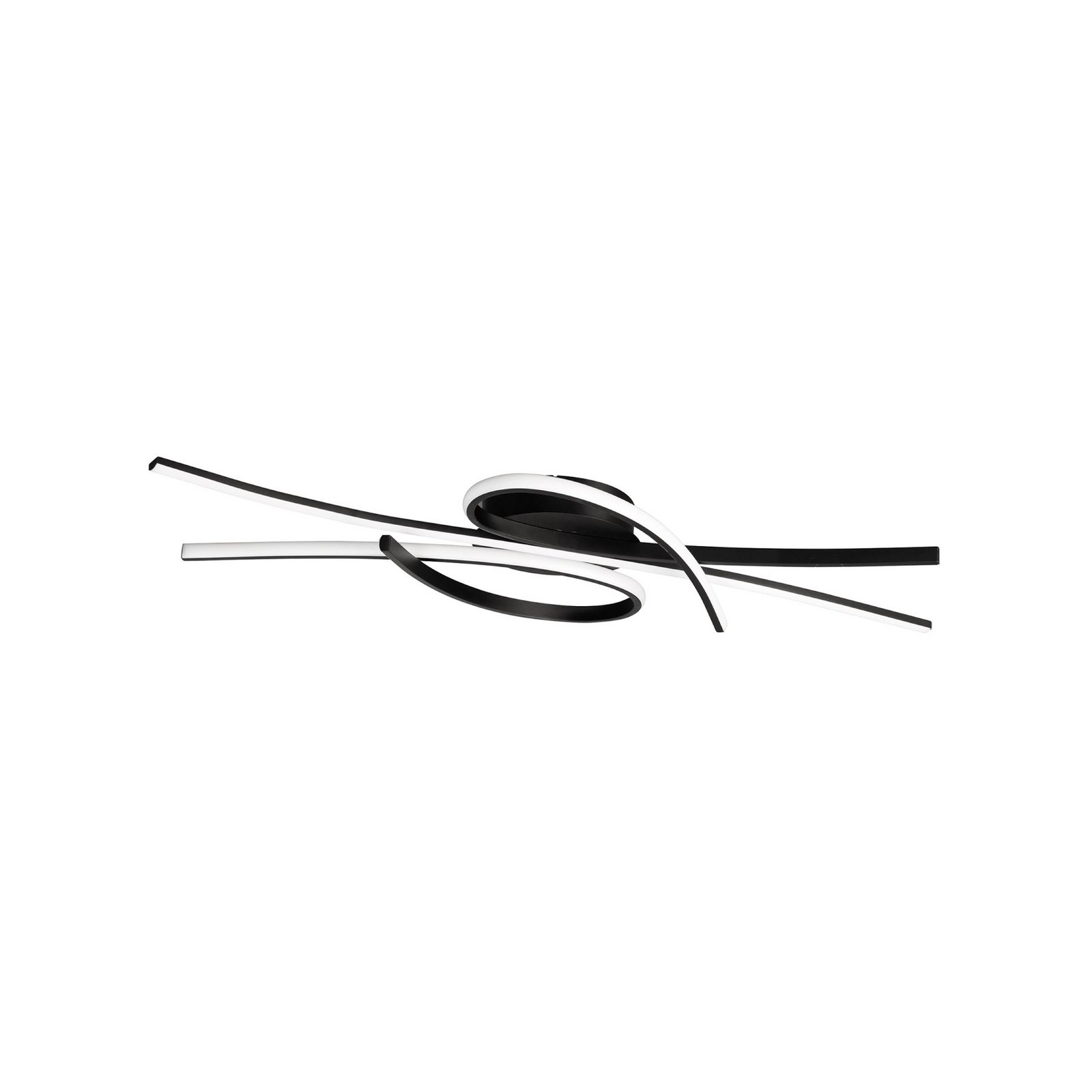 Plafonieră LED Biba, negru, lungime 100 cm, metal, CCT