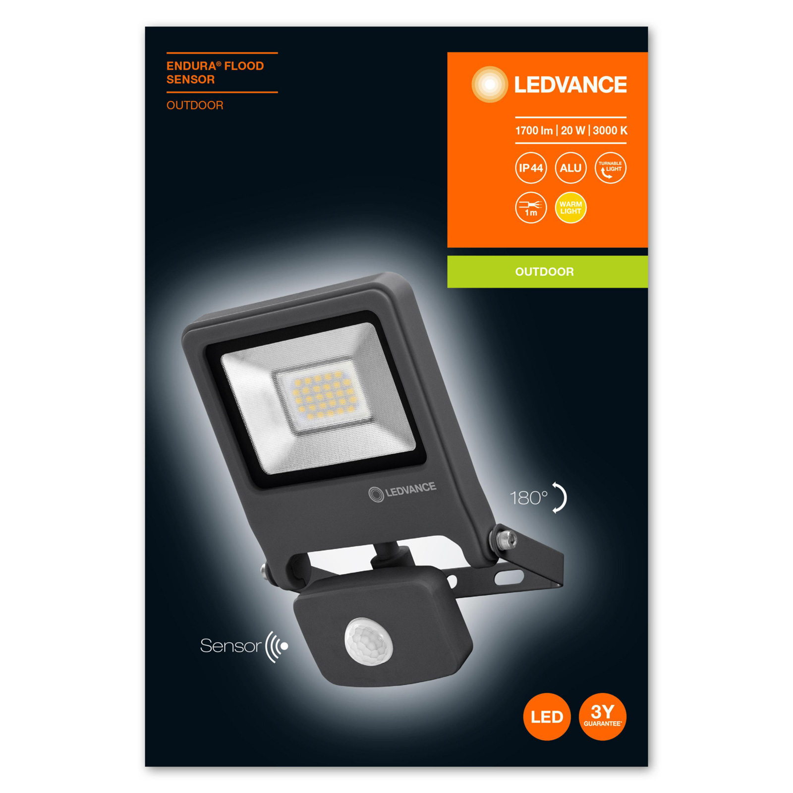 LEDVANCE Endura Flood Sensor LED-Spot 20W 830 DG
