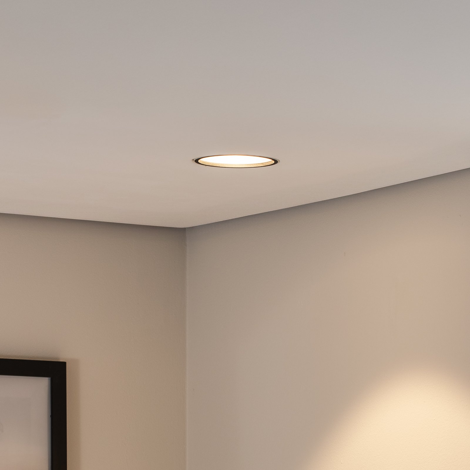 BEGA LED recessed ceiling spot Studio Line, black/aluminium, cast aluminium