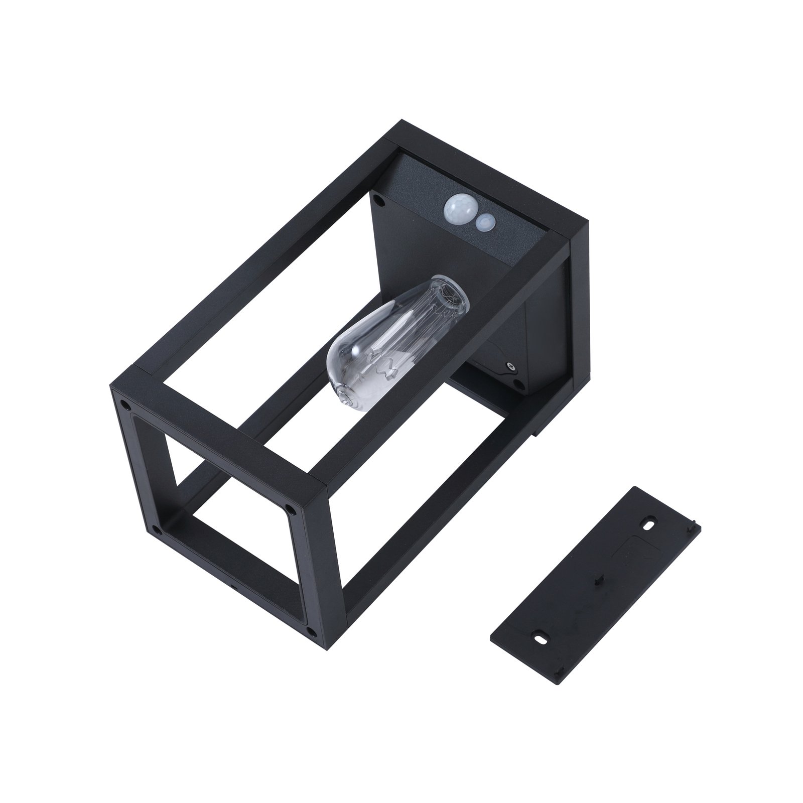 Enea Smart Zonnecel Wandlamp w/Sensor Zwart - Lindby