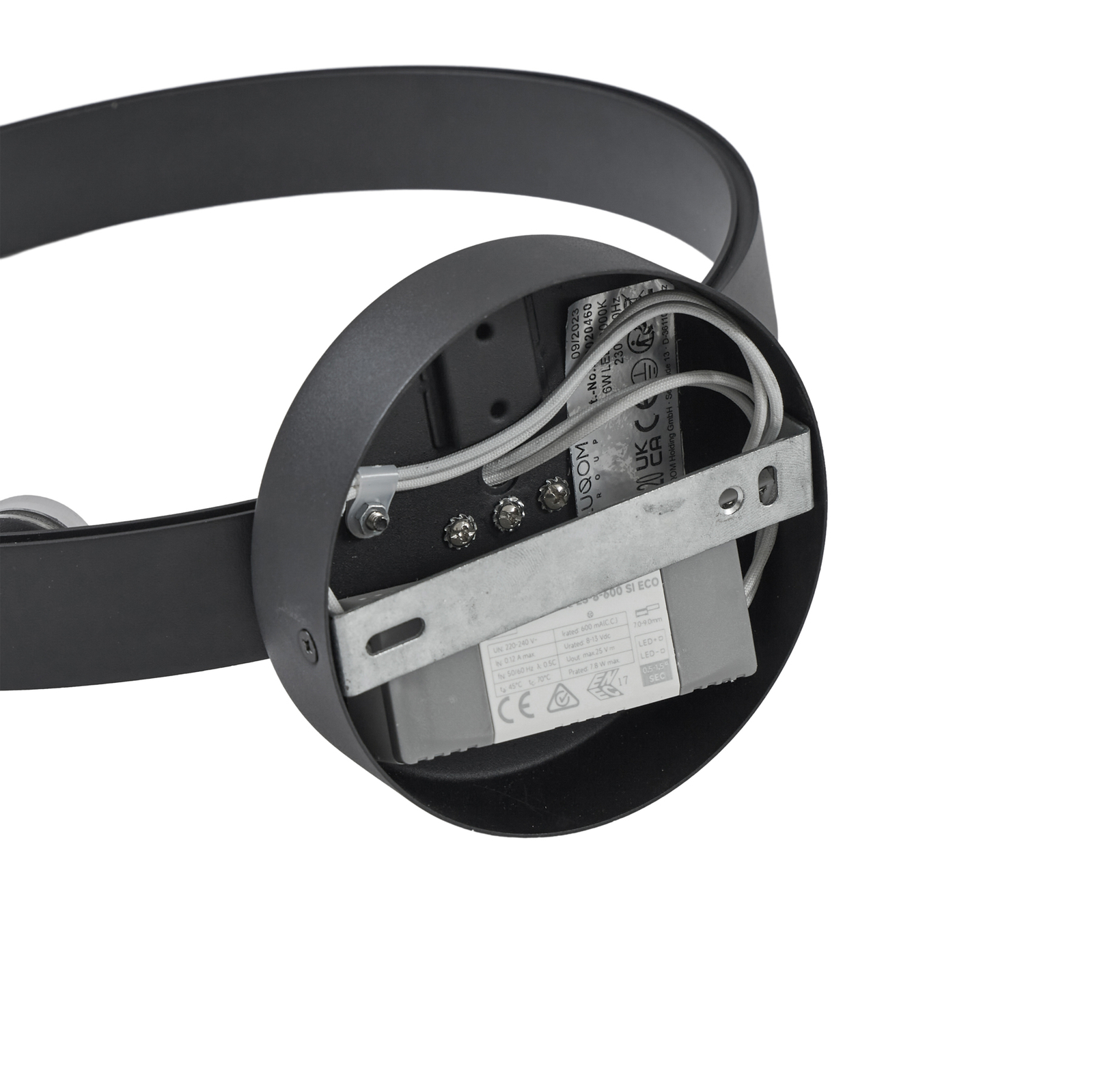 Luneo LED Wandleuchte Schwarz/Opal - Lucande