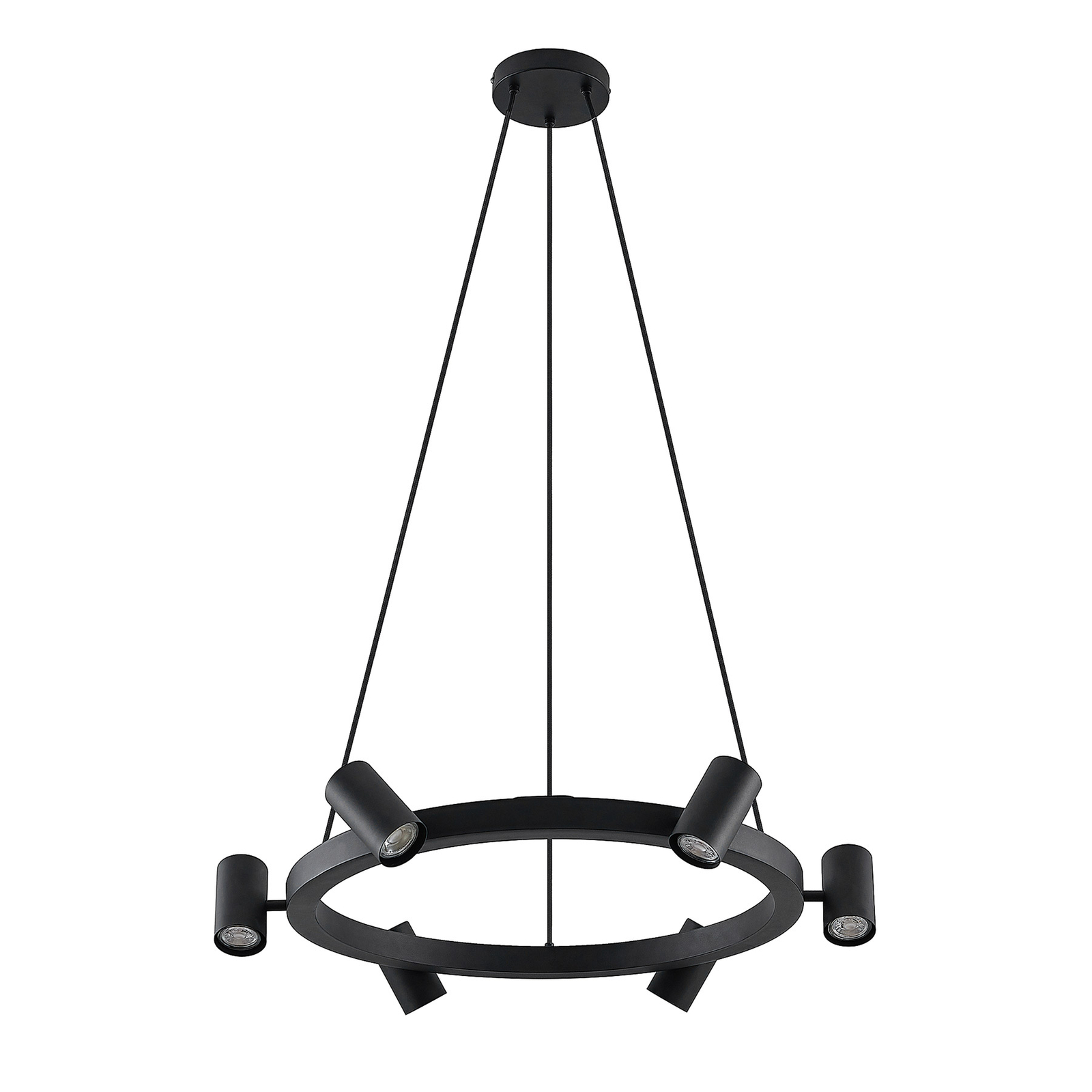 Lindby Savoli hanglamp, rond, zwart