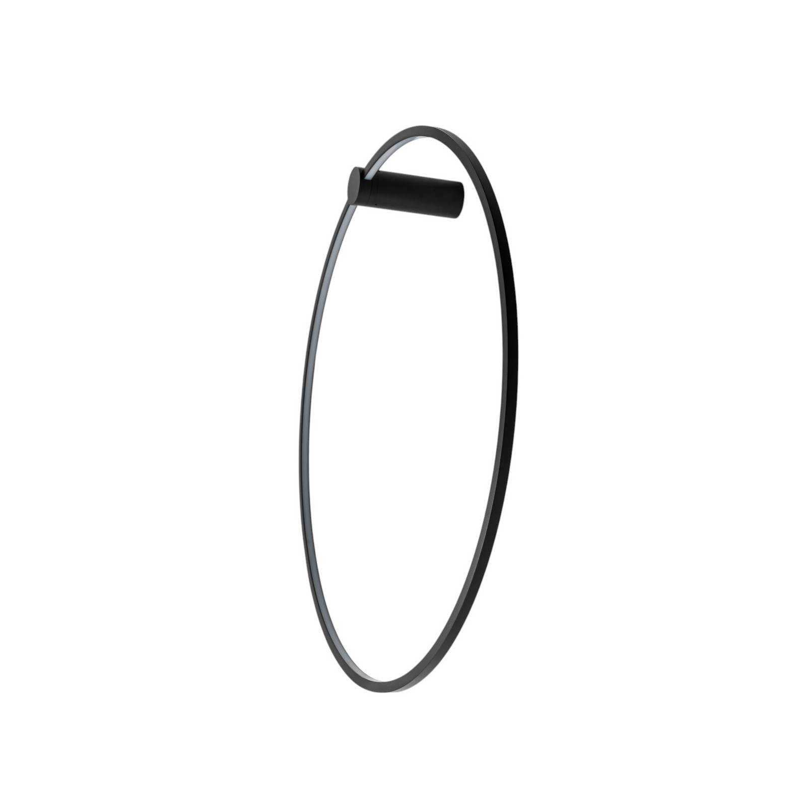 LED-Wandleuchte Saturno, schwarz, Ø 80 cm, Metall, 4.000 K günstig online kaufen
