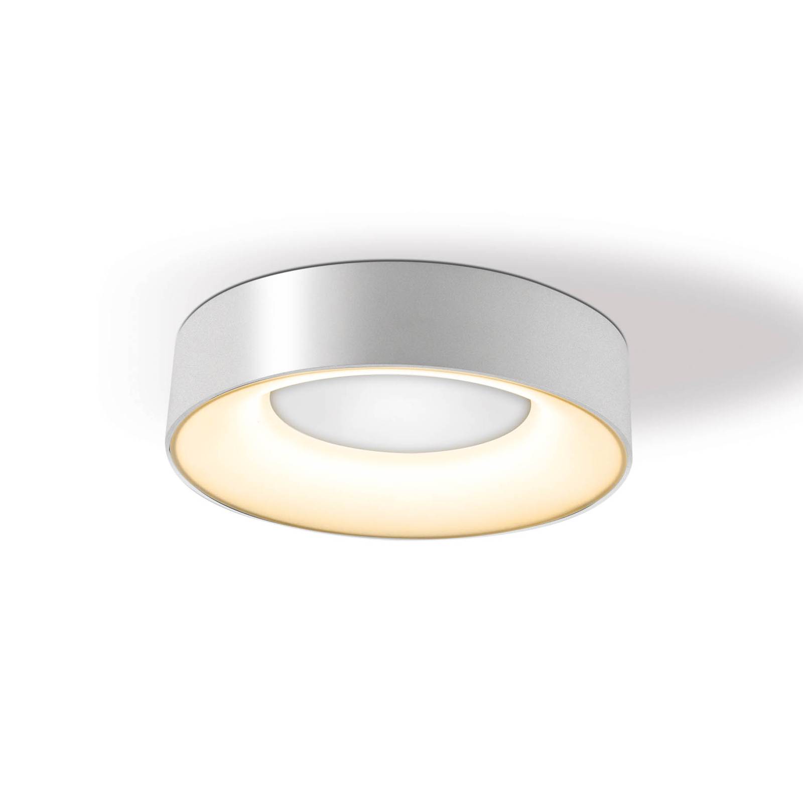 Sauro LED ceiling light, Ø 30 cm, silver