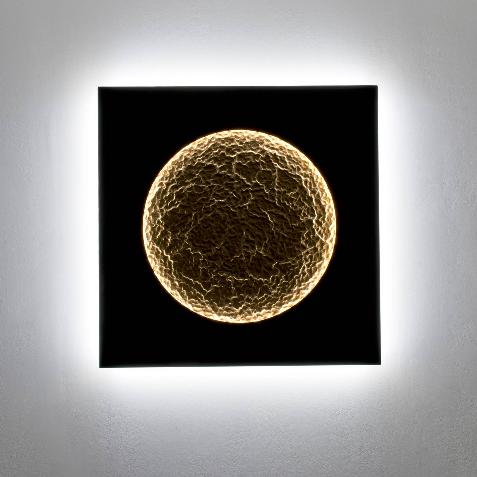 Holländer plenilunio led fali lámpa, barna/arany színű, szélesség 100 cm