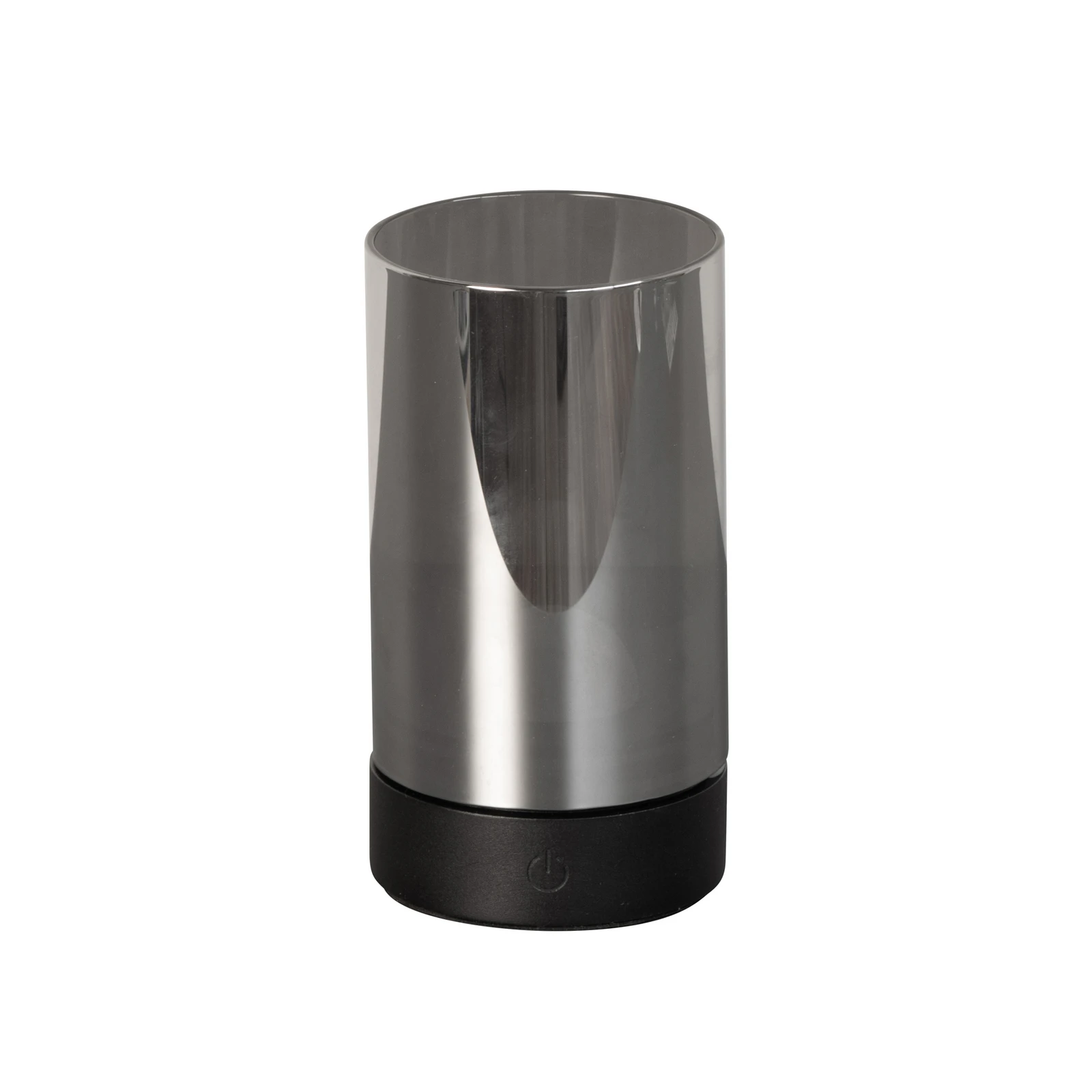 Lámpara de mesa LED recargable Fenya, negro/gris humo Altura 14 cm IP54