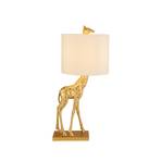 Candeeiro de mesa Girafa, dourado/marfim, resina sintética, 60 cm, E27