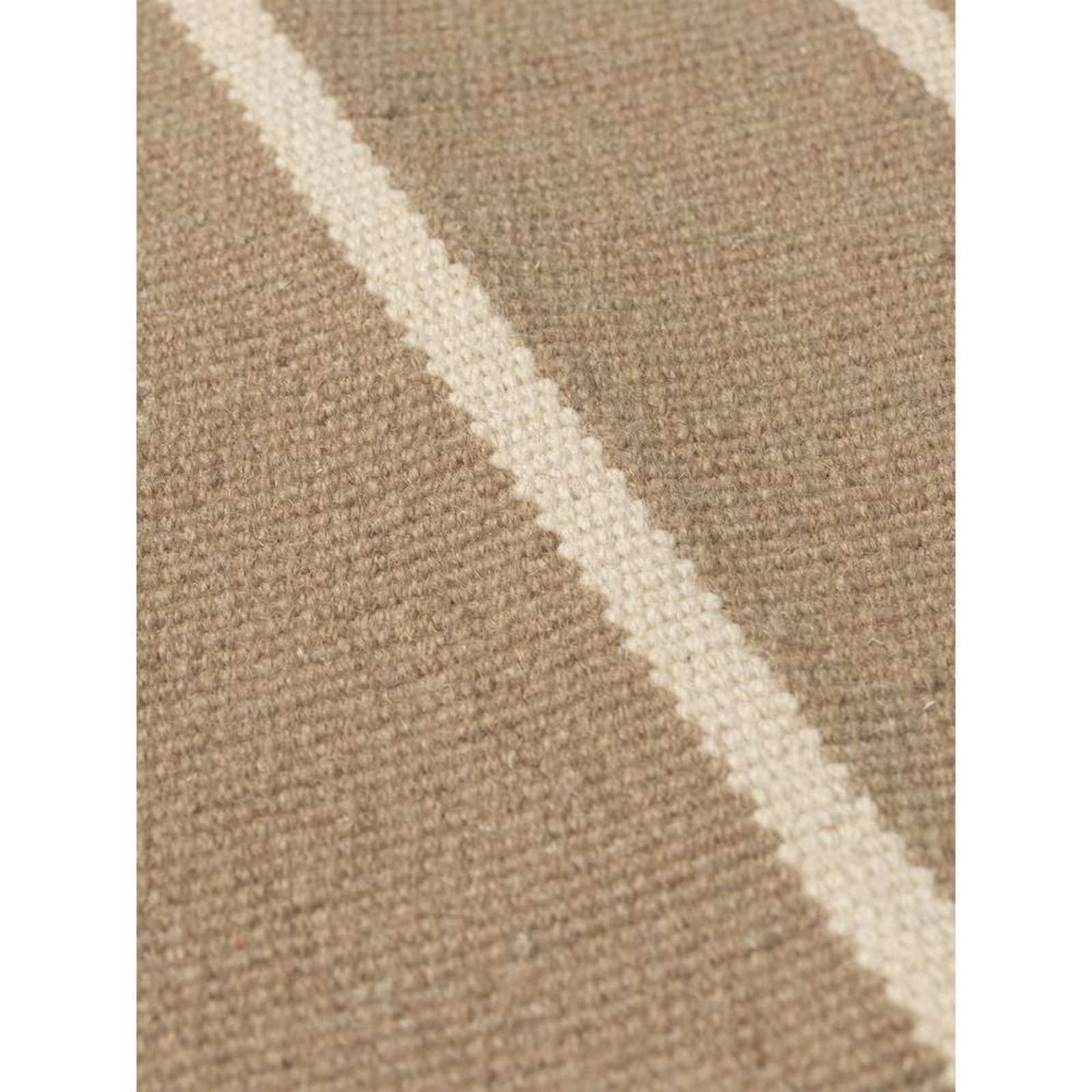 Calm Kelim Runner 80x200 Dark Sand/Off-White - ferm LIVING